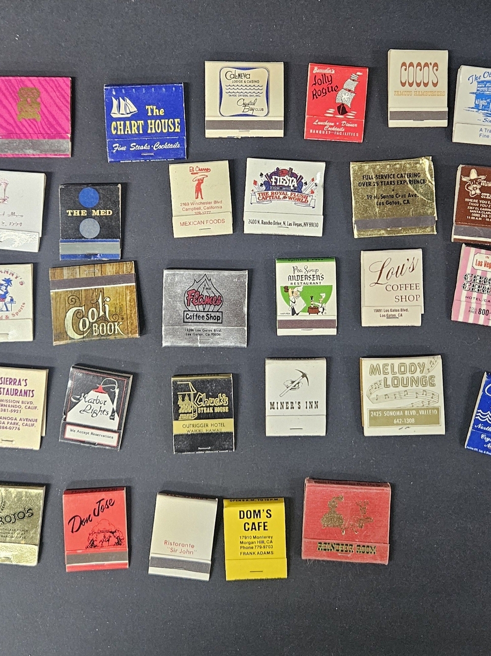 30 Piece Vintage Restaurant Matchbook Collection